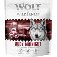 Produktbild von Wolf of Wilderness Ruby Midnight Hundefutter Rind und Kaninchen getreidefrei 1 kg