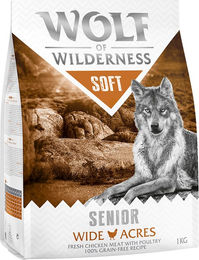 Produktbild von Wolf of Wilderness Senior Hundefutter Huhn getreidefrei Monoprotein 1 kg - 5 x 1 kg