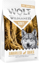 Produktbild von Wolf of Wilderness Soft Gnarled Oaks Hundetrockennahrung Adult Freiland-Huhn & Kaninchen getreidefrei 1 kg