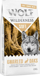 Produktbild von Wolf of Wilderness Soft Gnarled Oaks Trockennahrung Hund Freiland-Huhn & Kaninchen getreidefrei 2 x 12 kg - 2 x 12 kg
