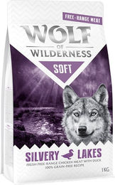 Produktbild von Wolf of Wilderness Soft Silvery Lakes Hundetrockennahrung Freiland-Huhn & Ente getreidefrei 5 x 1 kg - 5 x 1 kg