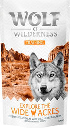 Produktbild von Wolf of Wilderness Training Explore the Wide Acres Hundetraining Trockenfleisch Huhn 3 x 100 g getreidefrei - 3 x 100 g