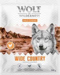 Produktbild von Wolf of Wilderness Wide Country Hühnermägen Kausnack für Hunde getreidefrei und monoprotein 3 x 500 g