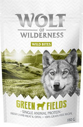 Produktbild von Wolf of Wilderness Wild Bites Green Fields Hundesnack Lamm Monoprotein Getreidefrei 3 x 180 g - 3 x 180 g