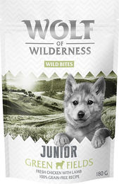 Produktbild von Wolf of Wilderness Wild Bites Junior Green Fields Hundesnack Lamm und Huhn getreidefrei 3 x 180 g - 3 x 180 g