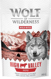 Produktbild von Wolf of Wilderness Wild Bites MINI High Valley Hundesnack Rind und Huhn getreidefrei 3 x 180 g - 3 x 180 g