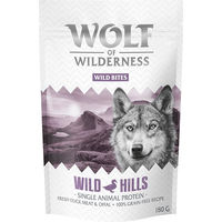 Produktbild von Wolf of Wilderness Wild Bites Wild Hills Hundesnack Ente Monoprotein getreidefrei 3 x 180 g - 3 x 180 g