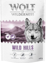 Produktbild von Wolf of Wilderness Wild Hills Hundefutter Adult Ente getreidefrei 400 g