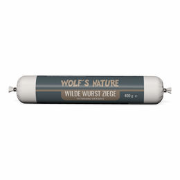Wolf's Nature Wilde Wurst Ziege mit Topinambur und Kräutern für Hunde getreidefrei 400 g – Bild 1 von 2