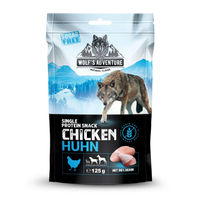 Produktbild von Wolf's Nature Wolf's Adventure Single Protein Hundesnack Huhn 5x125g plus 1 Gratis - 6 x 125 g