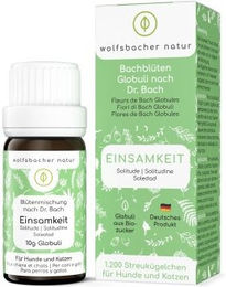 Wolfsbacher Natur Bachblüten Einsamkeit Globuli zur Beruhigung für Hunde und Katzen 10 g - 1200 Stk. – Bild 1 von 5