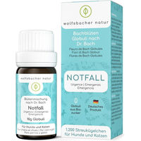 Produktbild von Wolfsbacher Natur Bachblüten Notfall Globuli zur Beruhigung für Hunde und Katzen mit Bio-Zucker 10 g