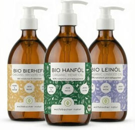Wolfsbacher Natur Bio Futteröl Set 3 x 500ml – Bild 1 von 2