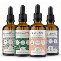 Produktbild von Wolfsbacher Natur Bio Lachs Futteröl Set 4 x 100ml