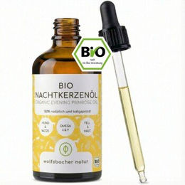 Wolfsbacher Natur Bio Nachtkerzenöl für Hunde und Katzen 100ml veganes Haut-Fell-Supplement - 100 ml – Bild 1 von 8