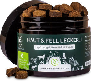 Wolfsbacher Natur Haut & Fell Funktionsleckerli für Hunde mit Lachs 300 g – Bild 1 von 11