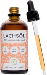 Wolfsbacher Natur Lachsöl für Hunde als Haut-Fell-Nahrungsergänzung ohne Farb- und Aromastoffe sowie ohne Zucker 100 ml - 100 ml – Bild 1 von 4