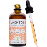 Produktbild von Wolfsbacher Natur Lachsöl für Katzen zur Unterstützung von Haut, Fell und Gelenken 100 ml - 100 ml