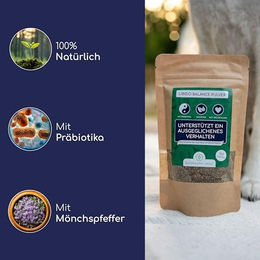 Wolfsbacher Natur Libido Balance Triebregulat Pulver für Hunde zur hormonellen Balance und Beruhigung 100g – Bild 1 von 9