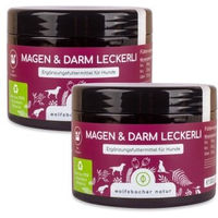 Produktbild von Wolfsbacher Natur Magen & Darm Leckerli für Hunde mit präbiotischer Hefe und Kräutern 2x 600g - 2 x 300 g