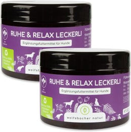 Wolfsbacher Natur Ruhe & Relax Leckerli Beruhigungs-Snack für Hunde mit Baldrian und Johanniskraut 600g - 2 x 300 g – Bild 1 von 5
