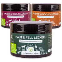 Produktbild von Wolfsbacher Natur Vorteils-Set Trippel Funktionssnack Lachs Getreidefrei Zuckerfrei Sensitive für Hunde