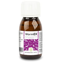 Produktbild von Wolfsbacher Natur WormEX Kräuter-Tropfen für Hunde zur Unterstützung der Magen-Darm-Verdauung ohne tierisches Protein