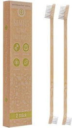 Wolfsbacher Natur Zahnbürste aus Bambus für Hunde und Katzen zur Zahnpflege - 2 x 1 Stk. – Bild 1 von 5