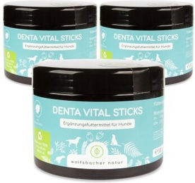 Wolfsbacher Natur Zahnpflege Leckerli für Hunde aller Altersstufen 900g - 3 x 300 g – Bild 1 von 3
