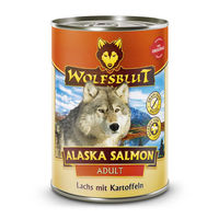 Produktbild von Wolfsblut Alaska Salmon Nassfutter für erwachsene Hunde Lachs in Sauce getreidefrei 6 x 395 g - 6 x 395 g