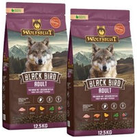 Produktbild von Wolfsblut Black Bird Getreidefreies Trockenfutter für Hunde Adult mit Truthahn 25 kg - 2 x 12,5 kg