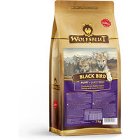 Produktbild von Wolfsblut Black Bird Hundetrockenfutter Truthahn und Ente für große Rassen Welpen Getreidefrei 2 kg - 2 kg
