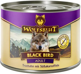 Wolfsblut Black Bird Nassfutter Adult Truthahn mit Süßkartoffel Getreidefrei 6 x 200 g - 6 x 200 g – Bild 1 von 4