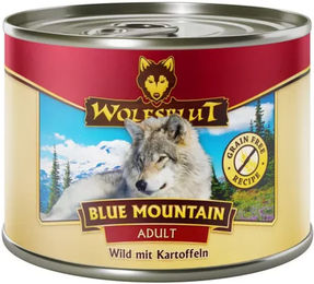 Wolfsblut Blue Mountain Hundefutter Adult Wild und Kartoffel Stückchen in Sauce getreidefrei 6 x 200 g - 6 x 200 g – Bild 1 von 4