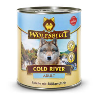 Produktbild von Wolfsblut Cold River Hundefutter Adult Forelle mit Süßkartoffel Getreidefrei 6 x 800 g - 6 x 800 g