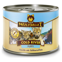 Wolfsblut Cold River Hundefutter Welpe Forelle in Sauce getreidefrei 6 x 200 g - 6 x 200 g – Bild 1 von 2