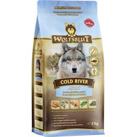 Produktbild von Wolfsblut Cold River Hundetrockenfutter Adult Forelle und Lachs getreidefrei 2 kg - 3 x 2 kg