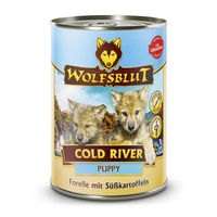 Produktbild von Wolfsblut Cold River Puppy Hund Nassfutter Forelle Getreidefrei 6 x 395 g - 6 x 395 g