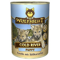 Produktbild von Wolfsblut Cold River Welpen Nassfutter mit Forelle 6x395g - 6 x 395 g