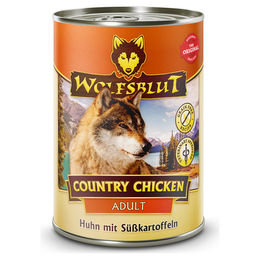 Wolfsblut Country Chicken Adult Hundefutter Huhn mit Stückchen in Sauce getreidefrei ohne Zucker 6 x 395 g - 6 x 395 g – Bild 1 von 4