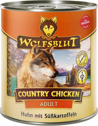 Wolfsblut Country Chicken Hund Nassfutter Huhn mit Stückchen in Sauce Adult Getreidefrei ohne Zucker 6 x 800 g - 6 x 800 g – Bild 1 von 4