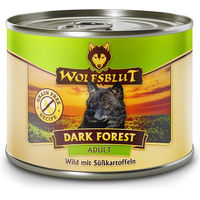 Produktbild von Wolfsblut Dark Forest Adult Hund Nassfutter Wild mit Lamm Stückchen in Sauce Getreidefrei 6 x 200 g - 6 x 200 g