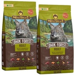 Produktbild von Wolfsblut Dark Forest Hund Trockenfutter Adult Wild und Süßkartoffel getreidefrei 2x12,5 kg - 2 x 12,5 kg