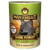 Produktbild von Wolfsblut Dark Forest Hundefutter Wild und Lamm Stückchen in Sauce getreidefrei ohne Zucker 6 x 395 g - 6 x 395 g