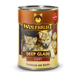 Wolfsblut Deep Glade Puppy Nassfutter für Welpen mit Hirsch und Stückchen in Sauce, getreidefrei, 6 x 395 g - 6 x 395 g – Bild 1 von 3