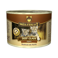 Produktbild von Wolfsblut Deep Glade Welpen Nassfutter Hirsch Stückchen in Sauce Getreidefrei Hypoallergen 6 x 200 g - 6 x 200 g