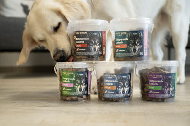 Produktbild von Wolfsblut Dog Bites Zahnpflege-Snack für Hunde getreidefrei 5 x 400 g