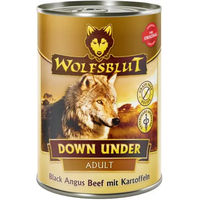 Produktbild von Wolfsblut Down Under Hundefutter Adult Black Angus Rind mit Kartoffel Stückchen in Sauce getreidefrei 6 x 395 g - 6 x 395 g