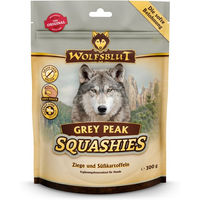Produktbild von Wolfsblut Grey Peak Squashies Belohnungssnack für Hunde mit Ziege und Süßkartoffel getreidefrei hypoallergen 300 g - 6 x 300 g