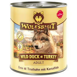 Produktbild von Wolfsblut Hundefutter Adult Ente und Pute getreidefrei 6x800g